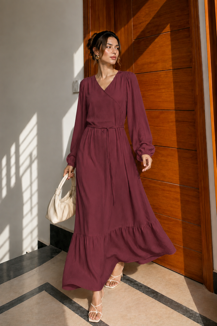 Burgundy Maxi dress