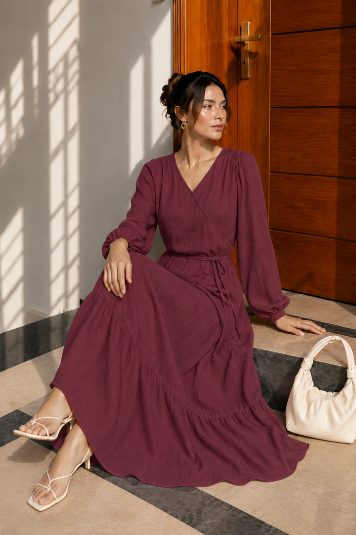 Burgundy Maxi dress