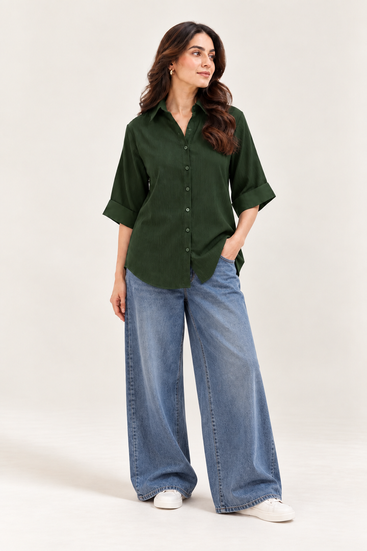 Bottle Green Ease Top