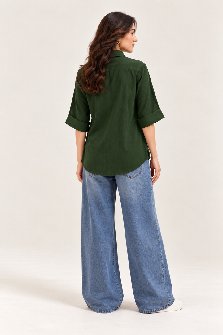 Bottle Green Ease Top