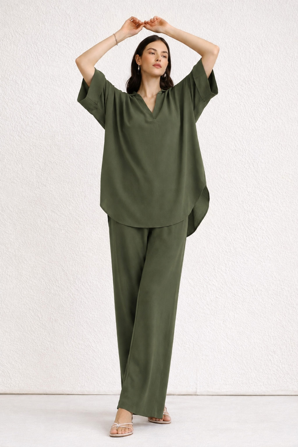 Dark Olive Co Ord Set