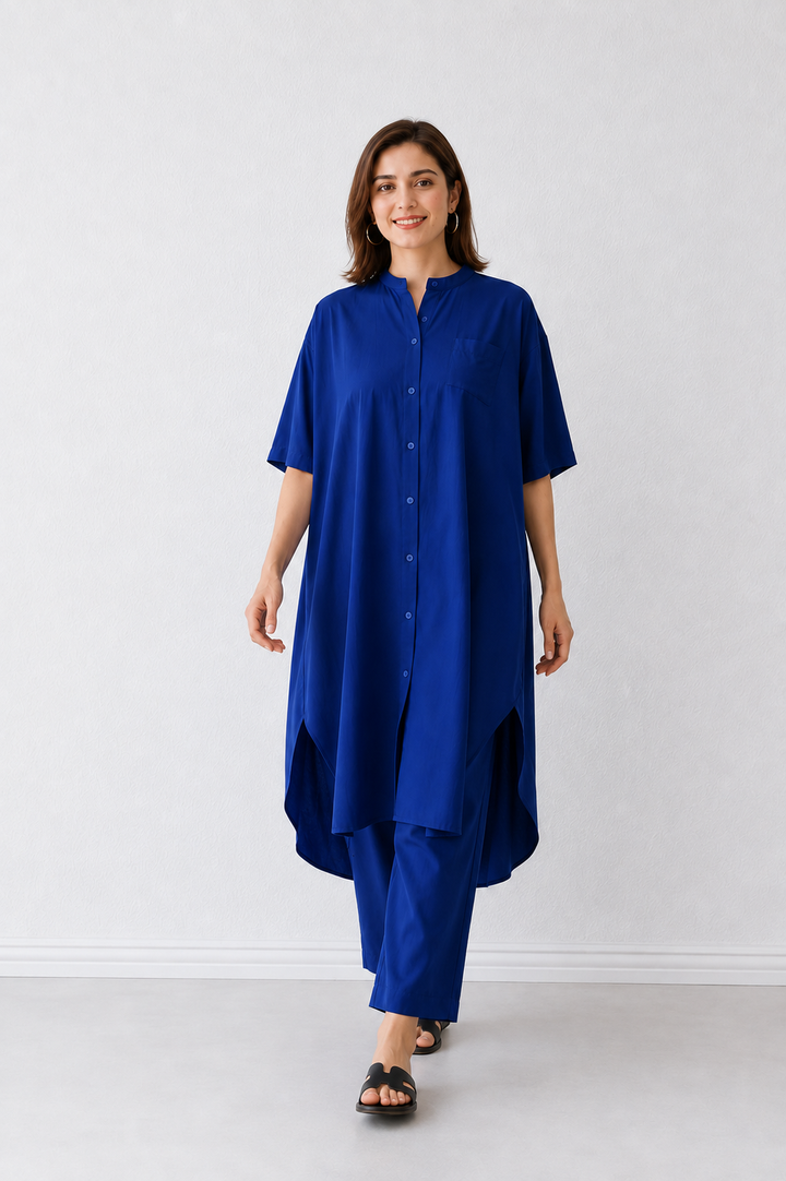 Sapphire Blue High Low Co Ord set