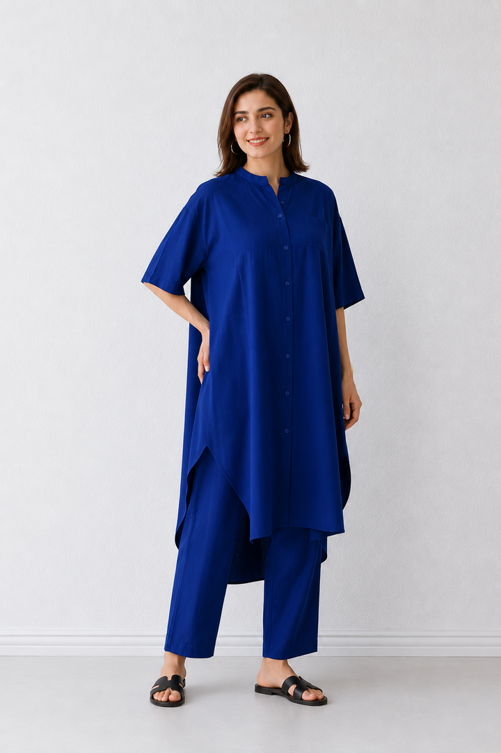 Sapphire Blue High Low Co Ord set