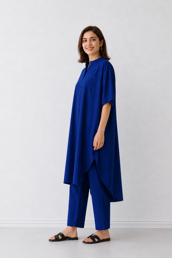 Sapphire Blue High Low Co Ord set