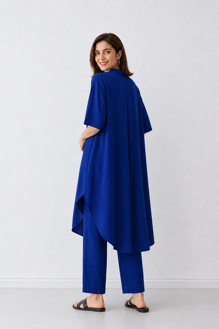Sapphire Blue High Low Co Ord set