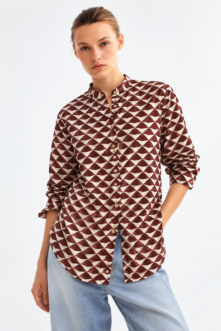Cocoa Grid Top