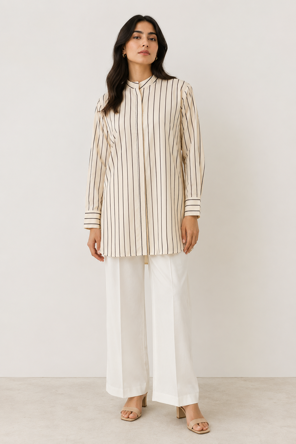 Ivory Stripe Top