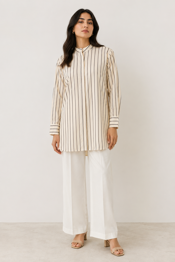 Ivory Stripe Top