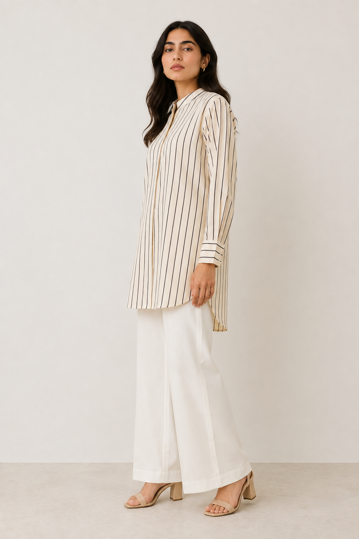 Ivory Stripe Top