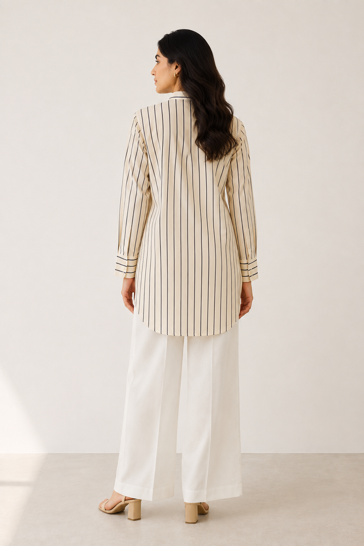 Ivory Stripe Top