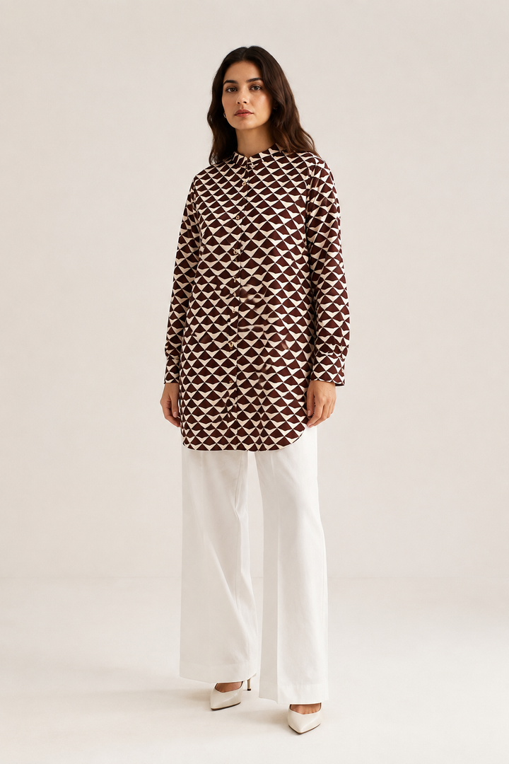 Cocoa Grid Top