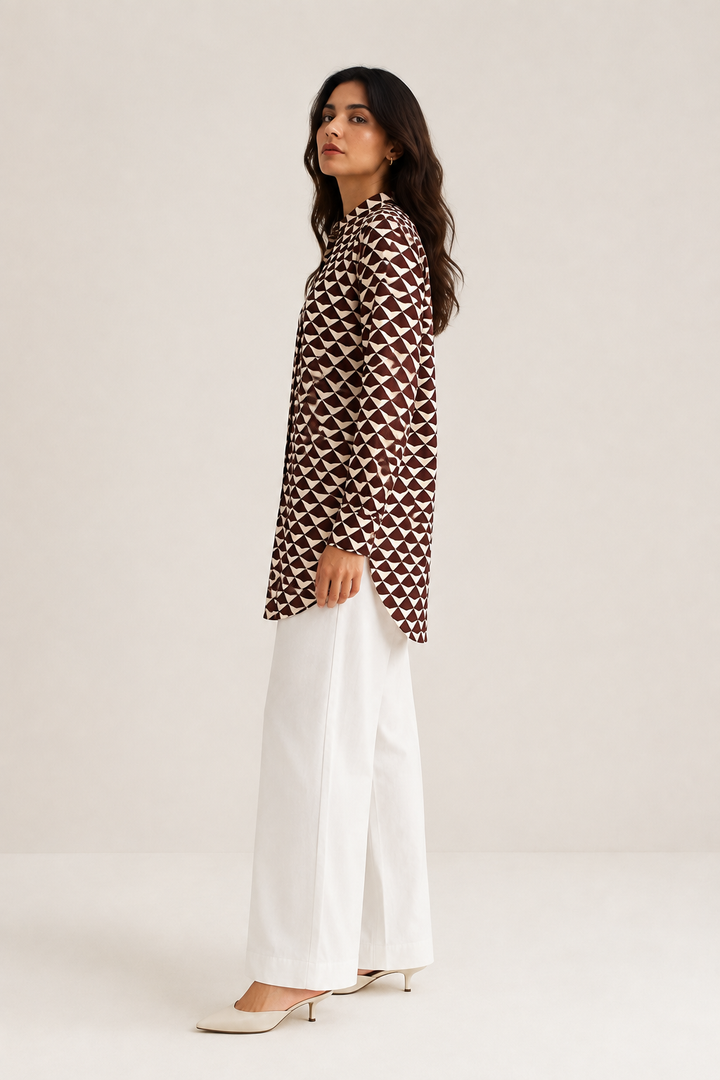 Cocoa Grid Top