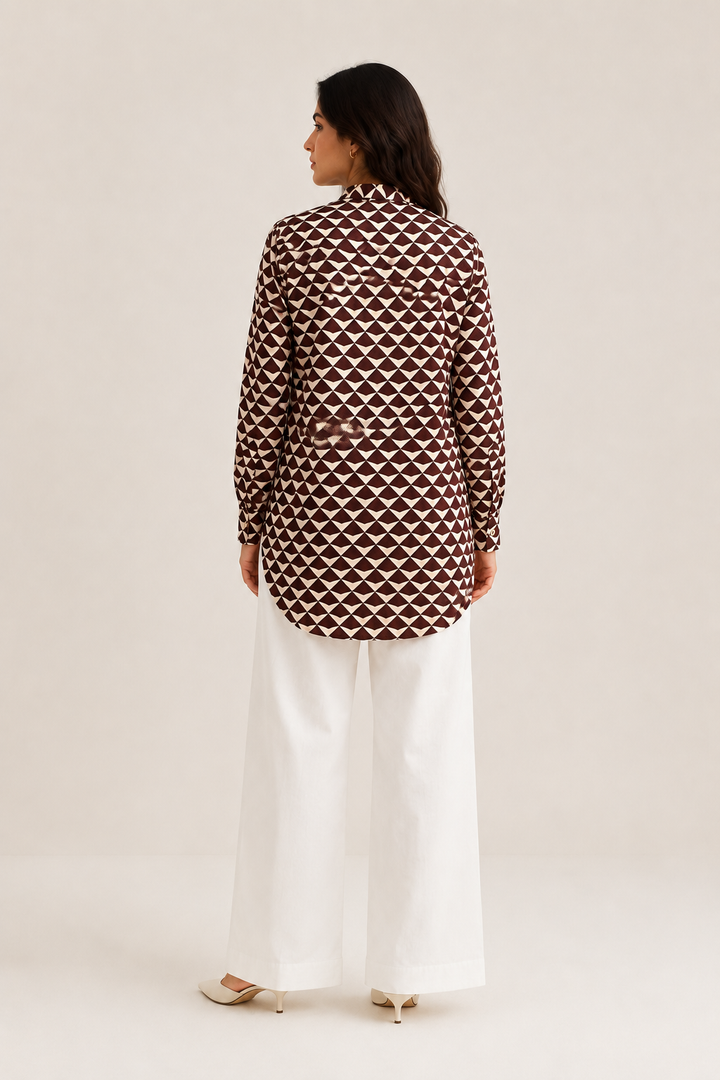 Cocoa Grid Top