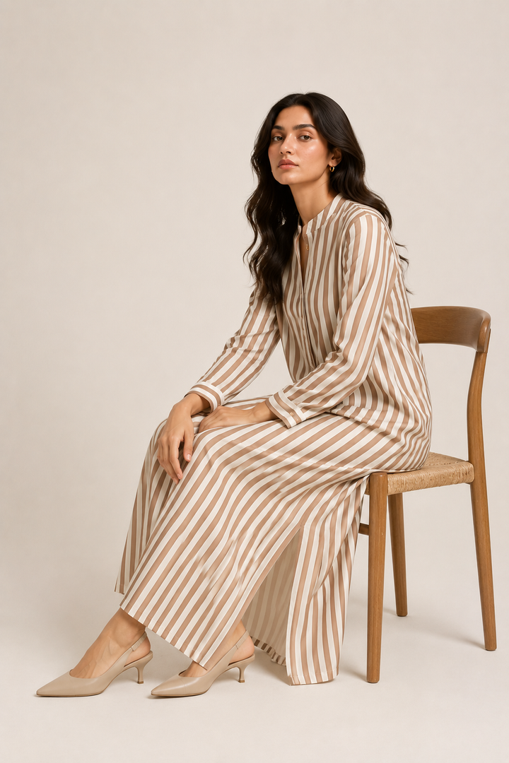 Latte Stripe Dress