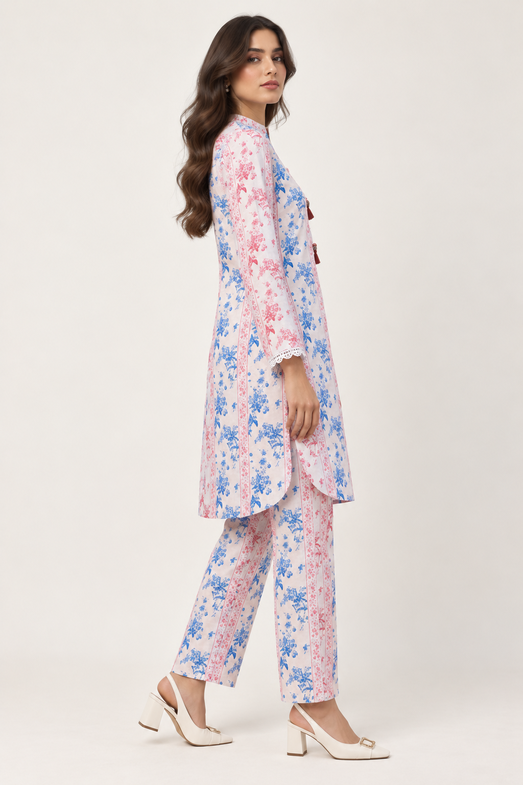 2 Piece Printed  Suit - 34