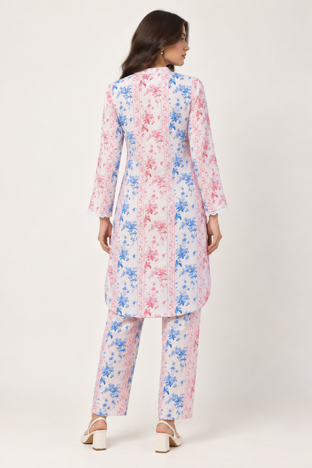 2 Piece Printed  Suit - 34