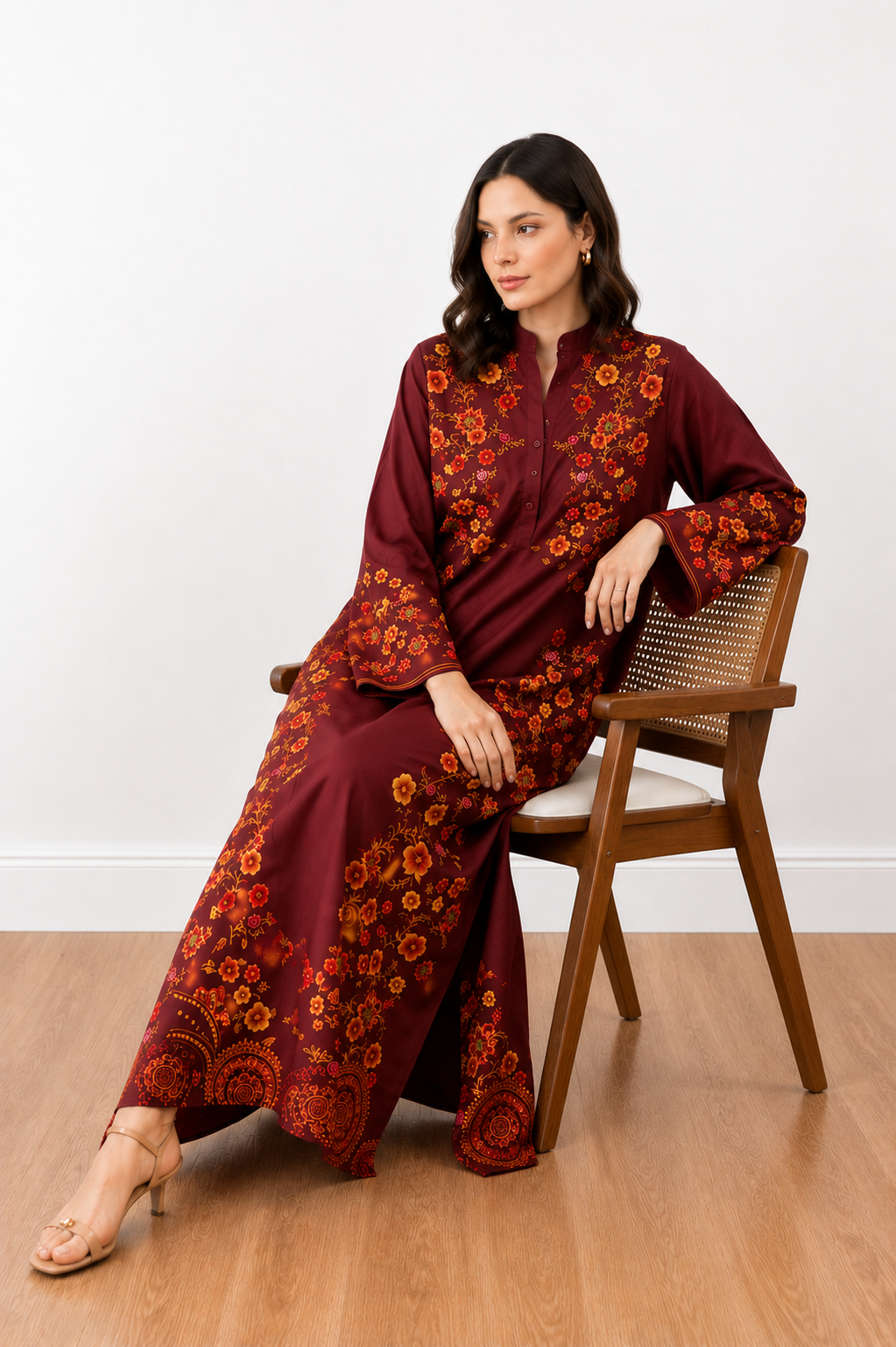 Rust Bloom Kaftan