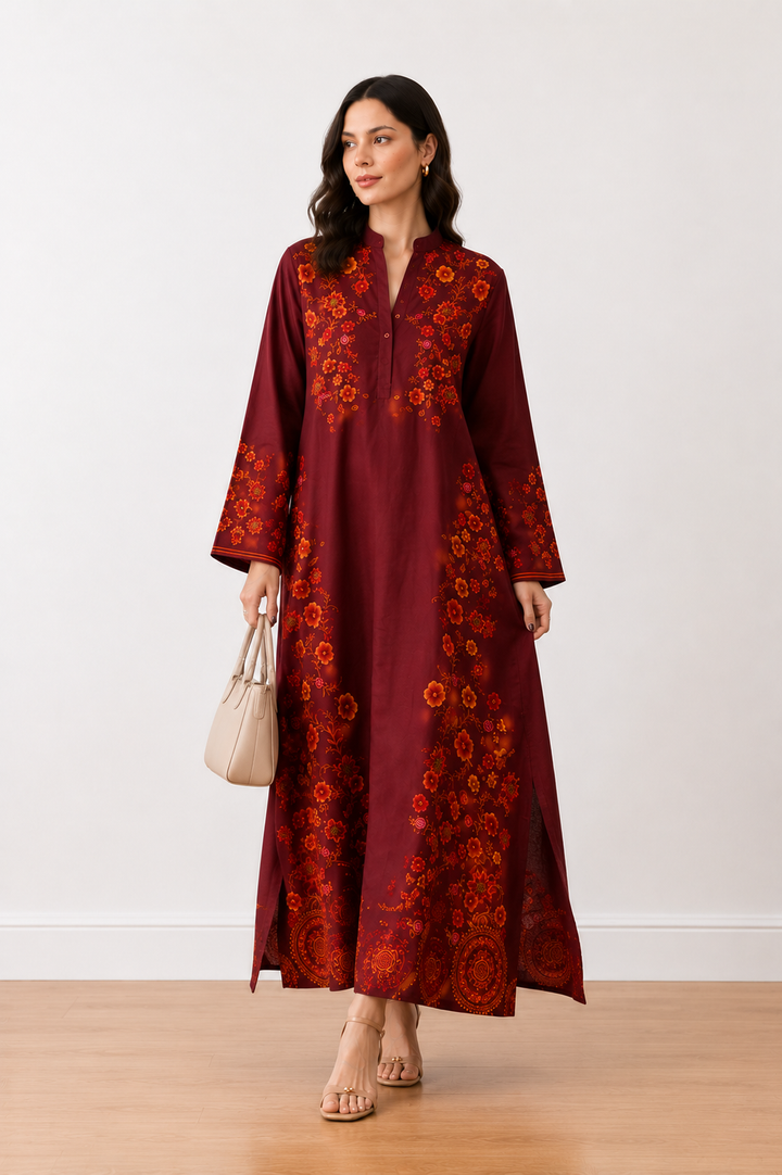 Rust Bloom Kaftan