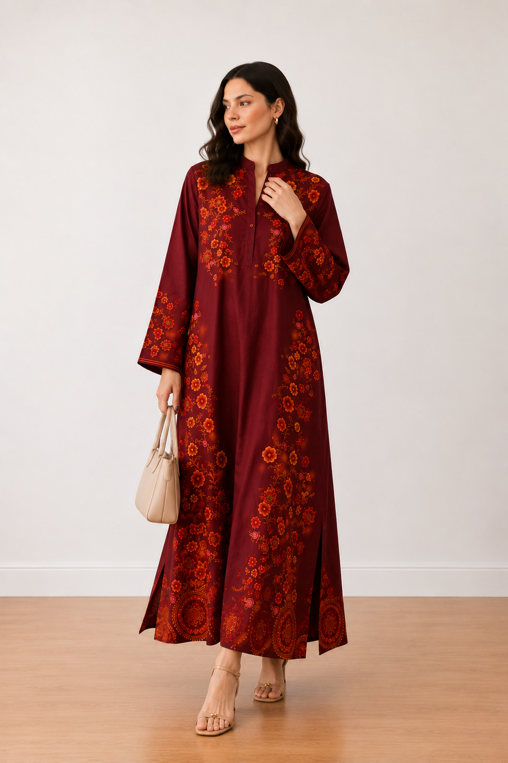 Rust Bloom Kaftan