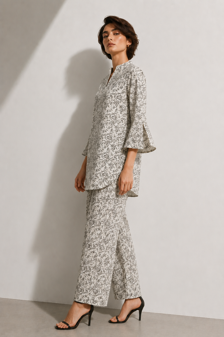 2 Piece Printed  Suit - 42