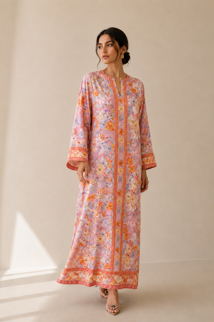 Floral Blush Kaftan