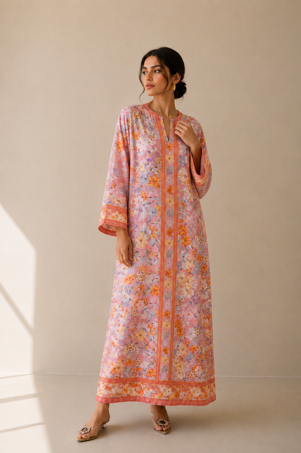 Floral Blush Kaftan