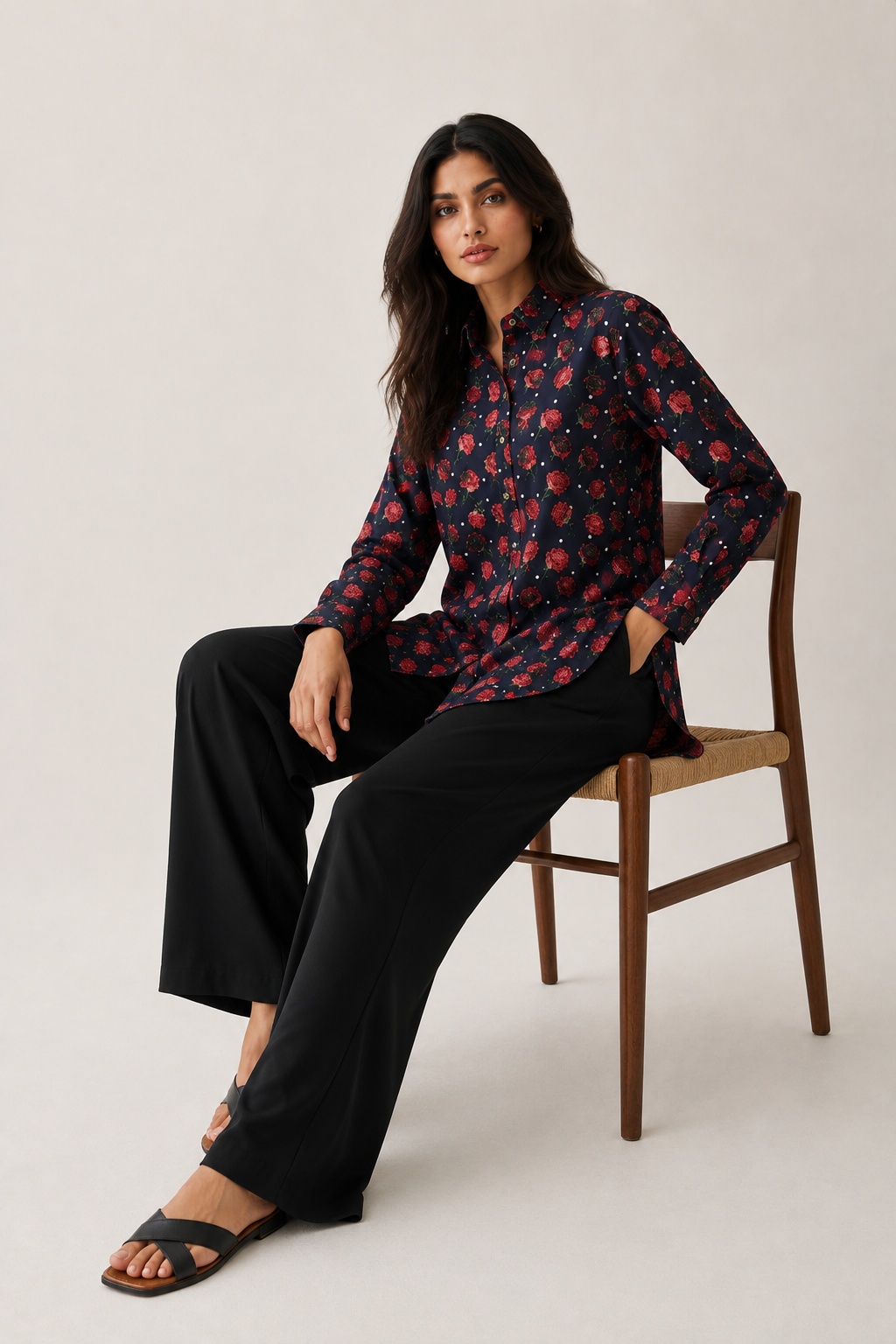 Printed Silk Top - 07