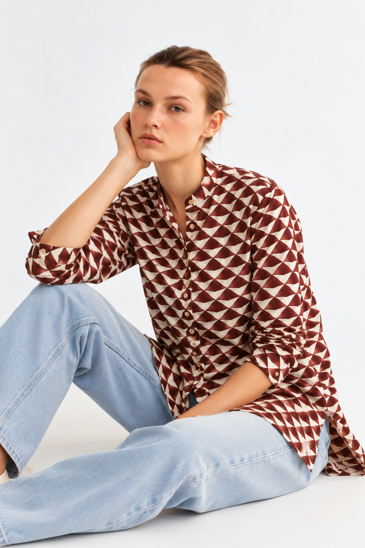 Cocoa Grid Top
