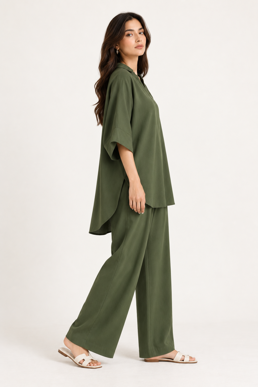 Dark Olive Co Ord Set