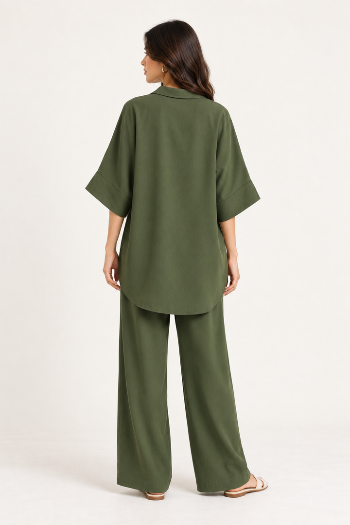Dark Olive Co Ord Set