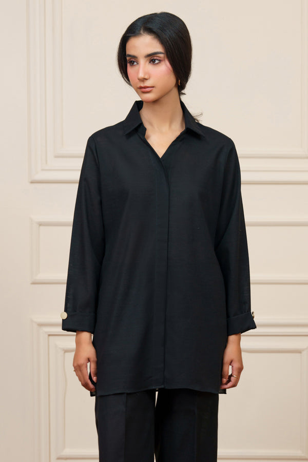 Black Khaddar Top