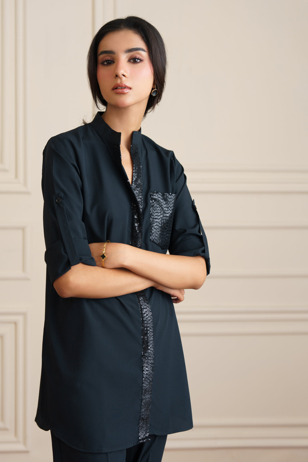 Black Sequin Co Ord Set