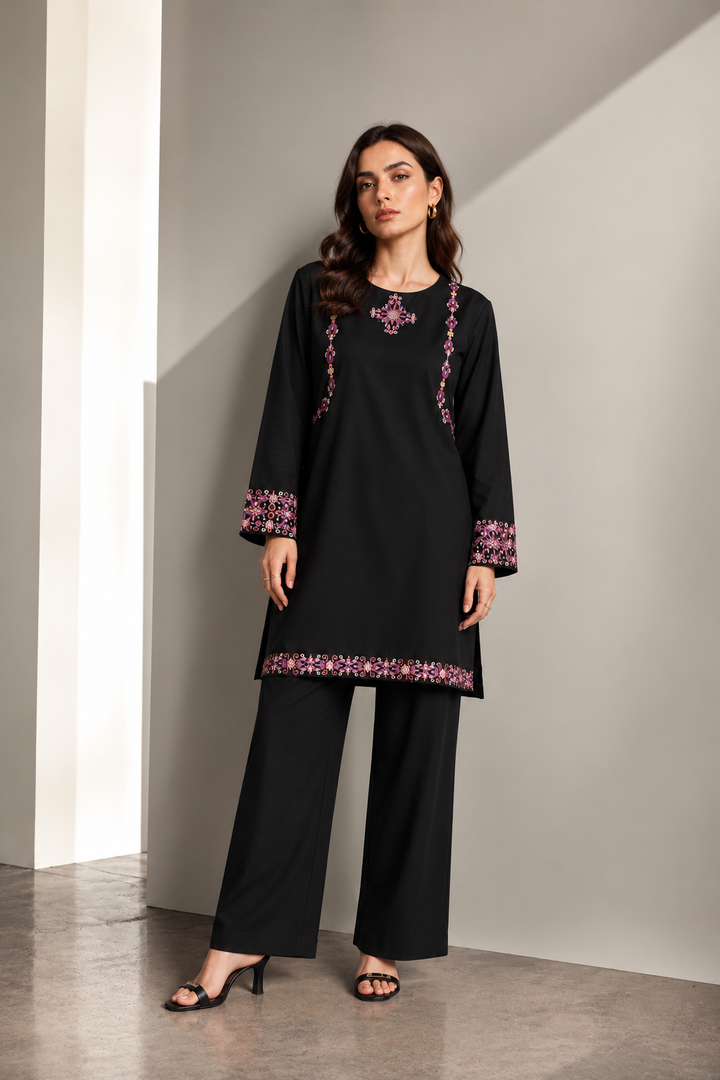 Black Embroidered Shirt - 02