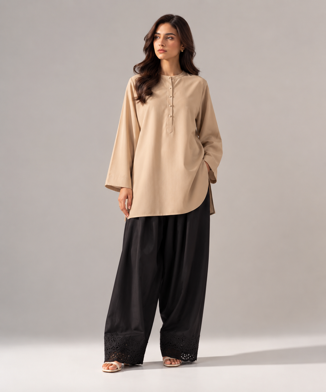 Black Embroidered Shalwar - 01
