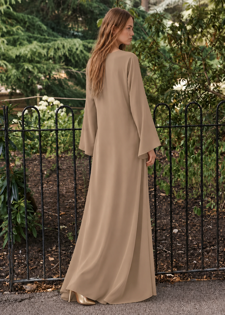 Mocha Georgette Maxi Dress