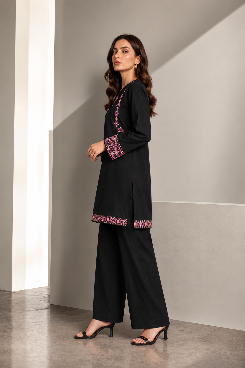 Black Embroidered Shirt - 02