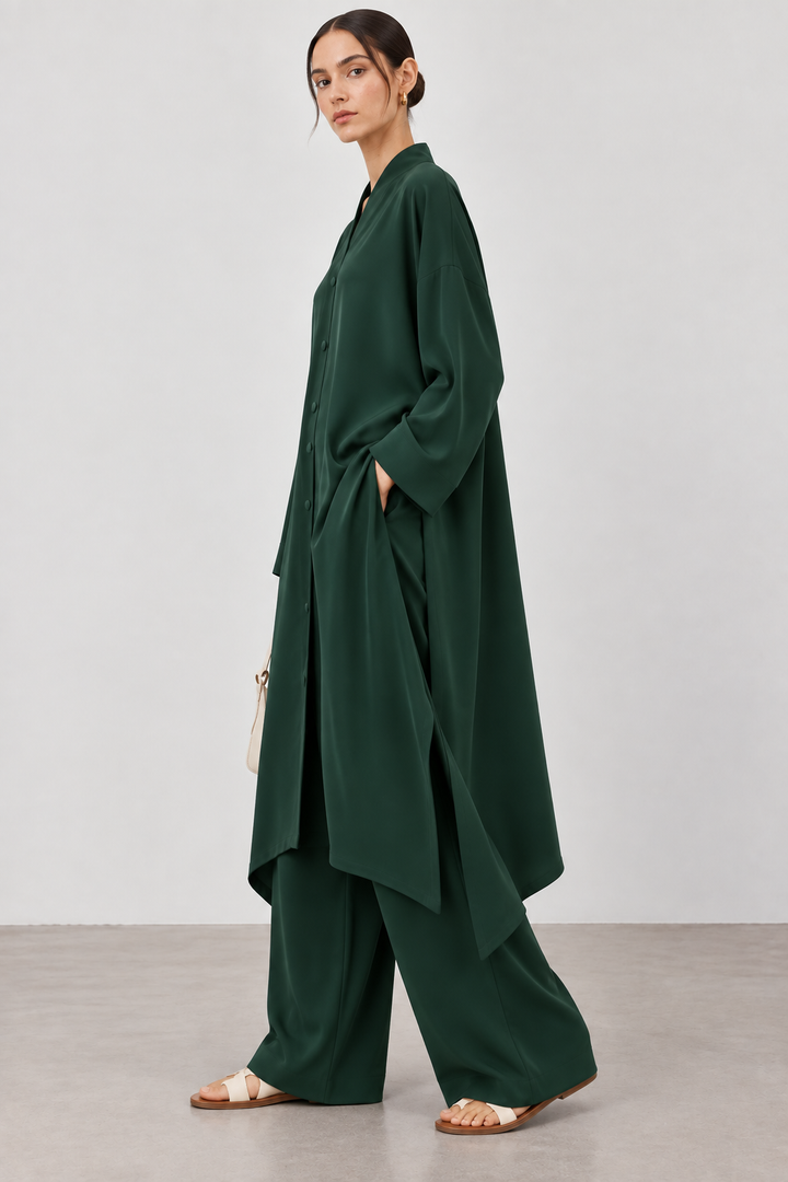 Bottle Green Flow Co-ord