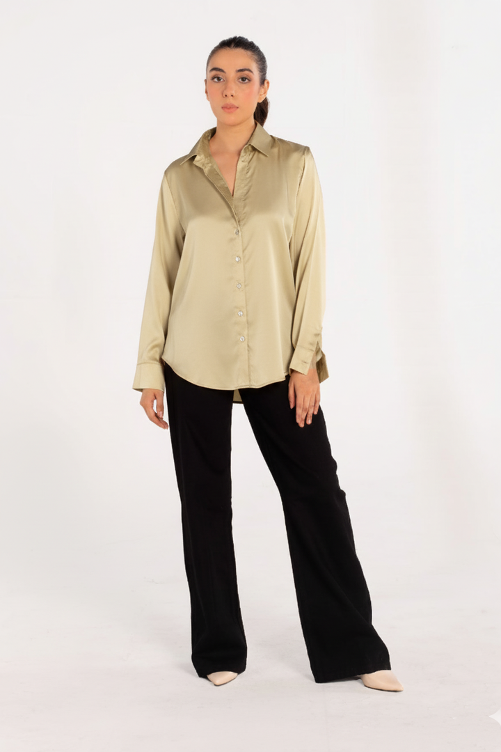 Light Gold Silk Shirt