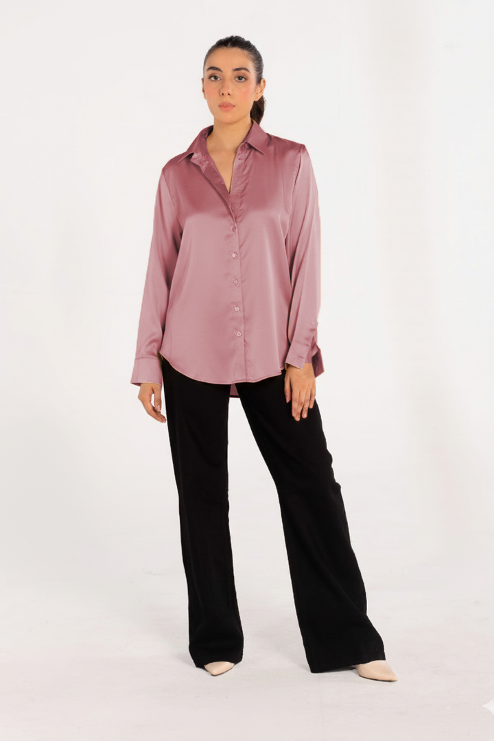 Pink Silk Shirt