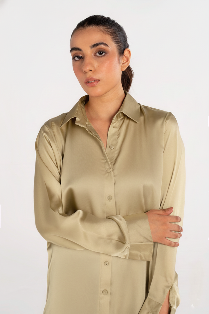 Light Gold Silk Shirt