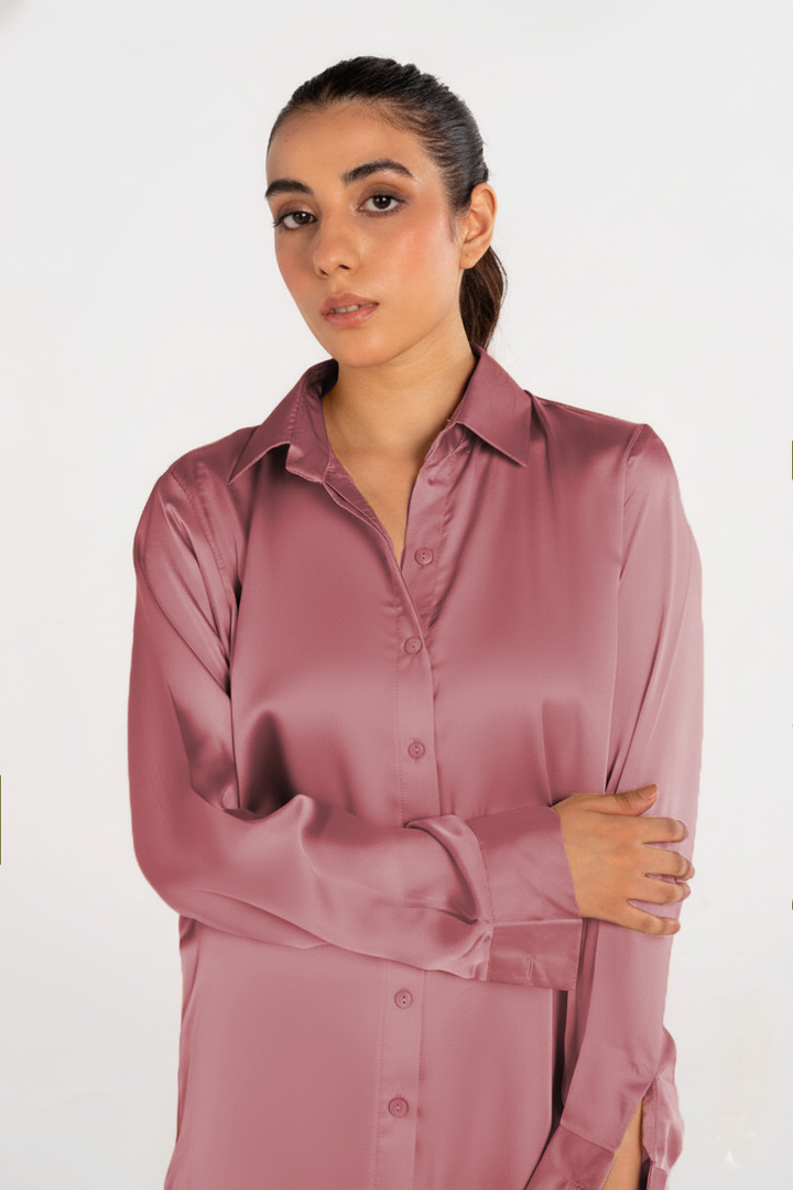 Pink Silk Shirt