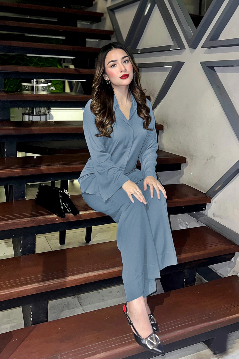 Cloud blue Co Ord Set