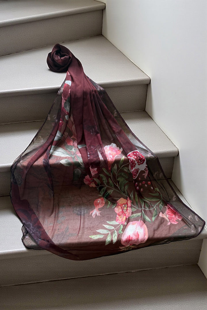 Printed Chiffon Dupatta - 06