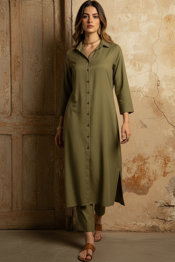 Camo Green Dress - 01