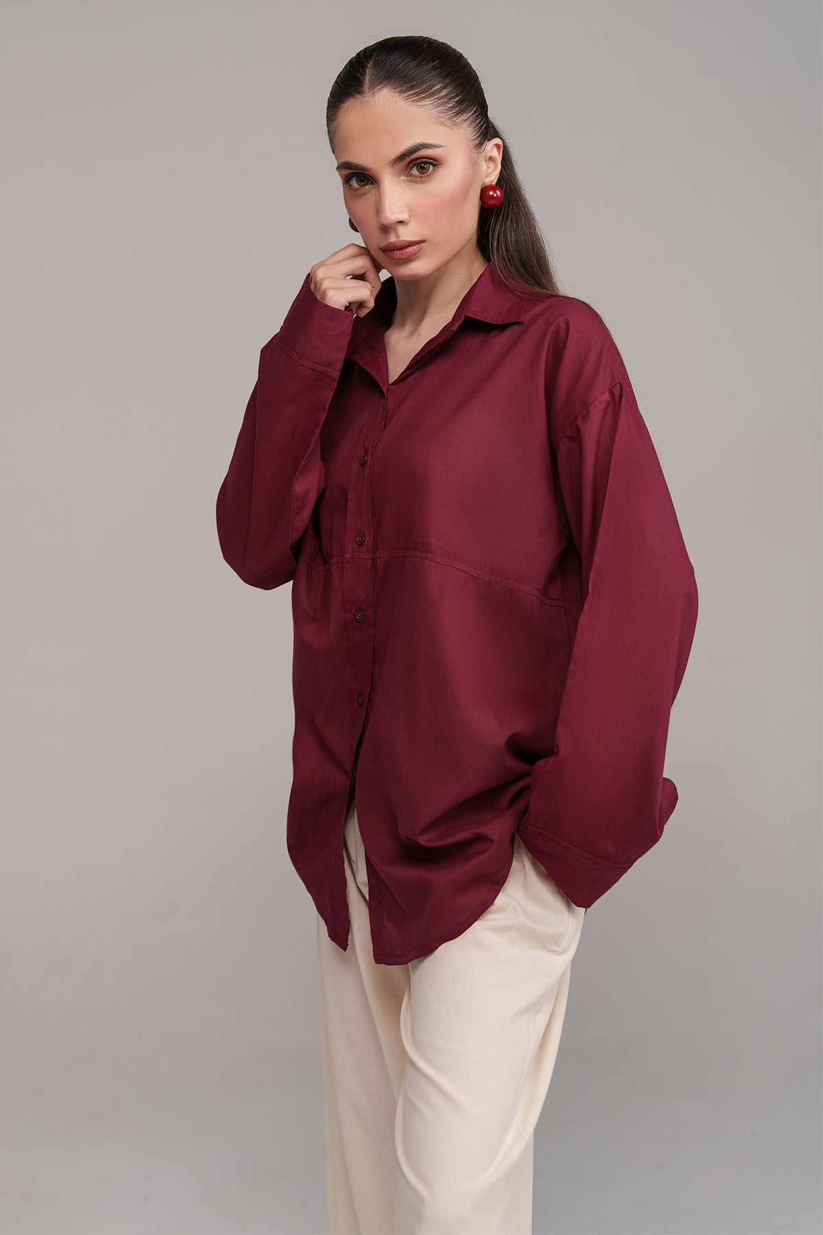 2 Pcs Cambric Co Ord Set - 03