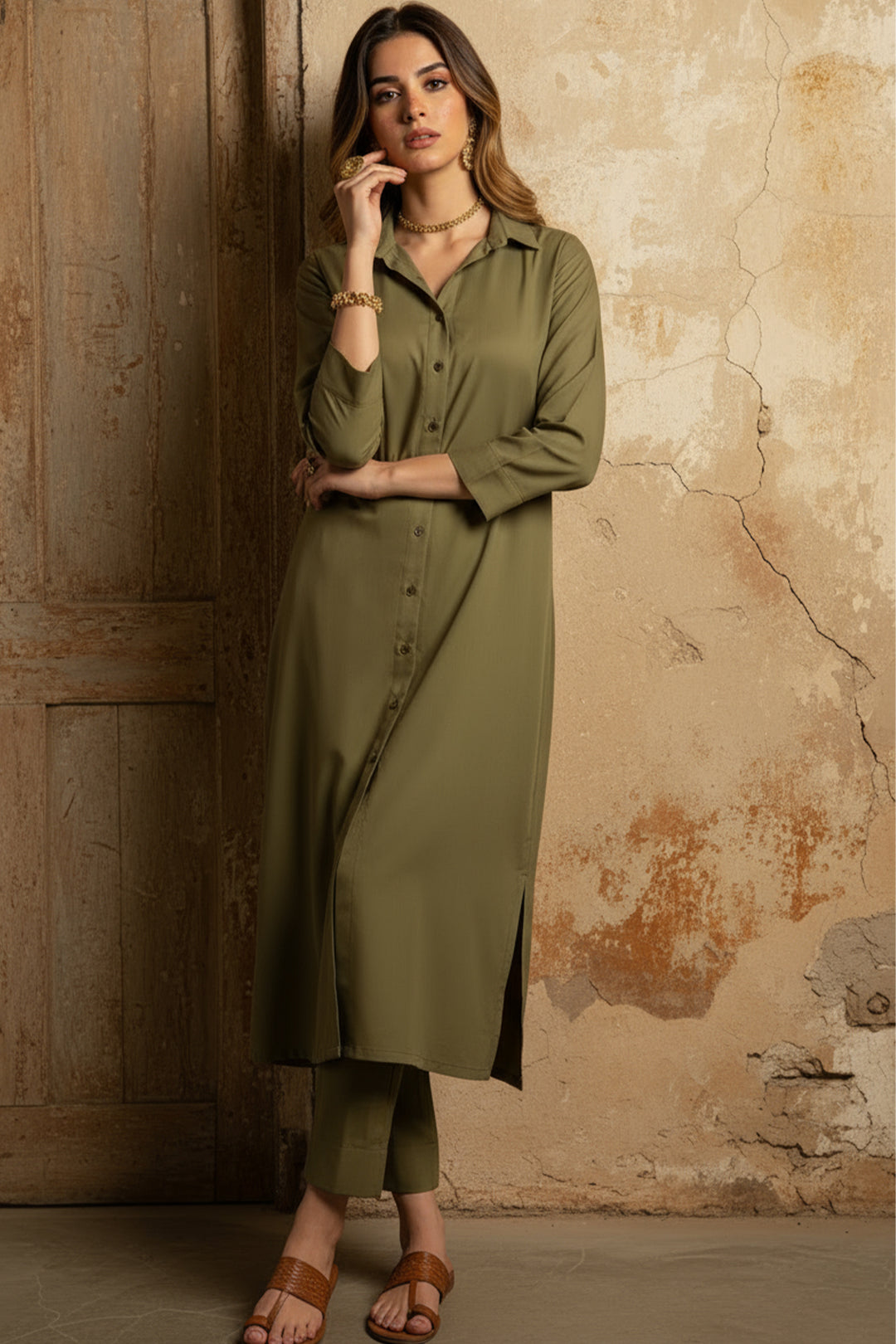 Camo Green Dress - 01