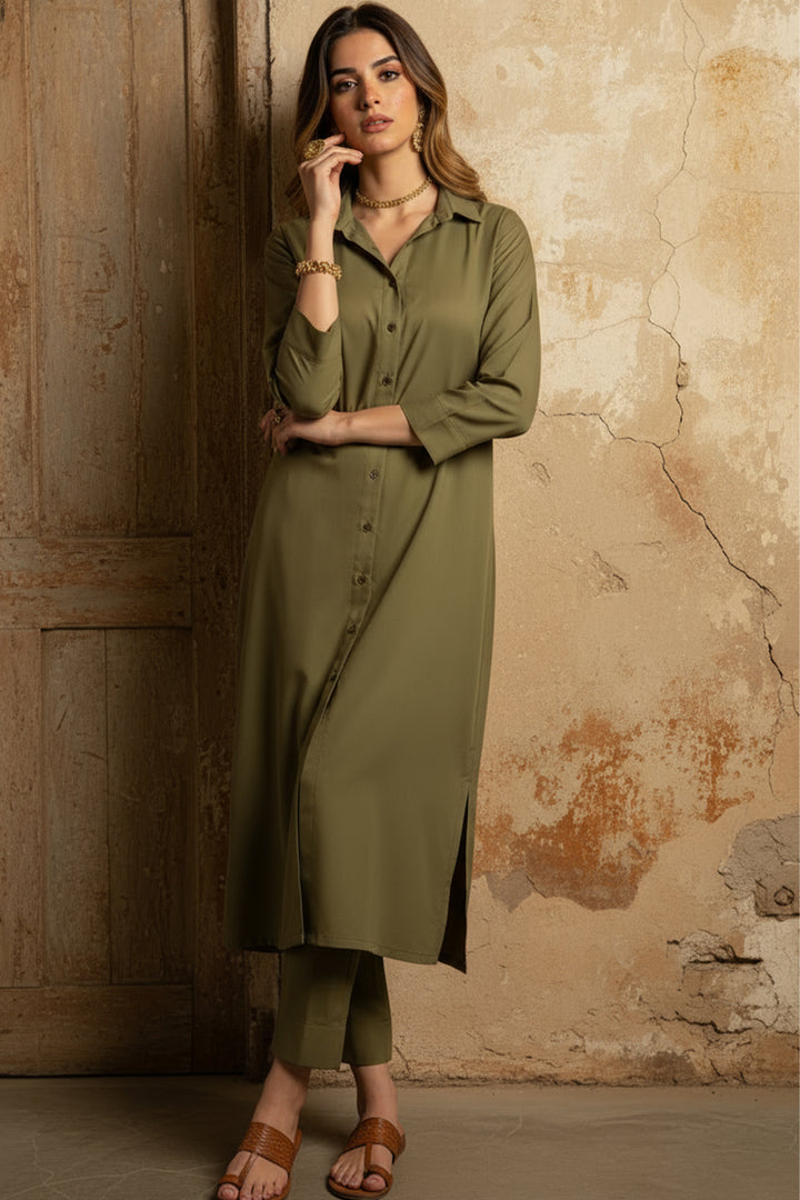 Camo Green Dress - 01