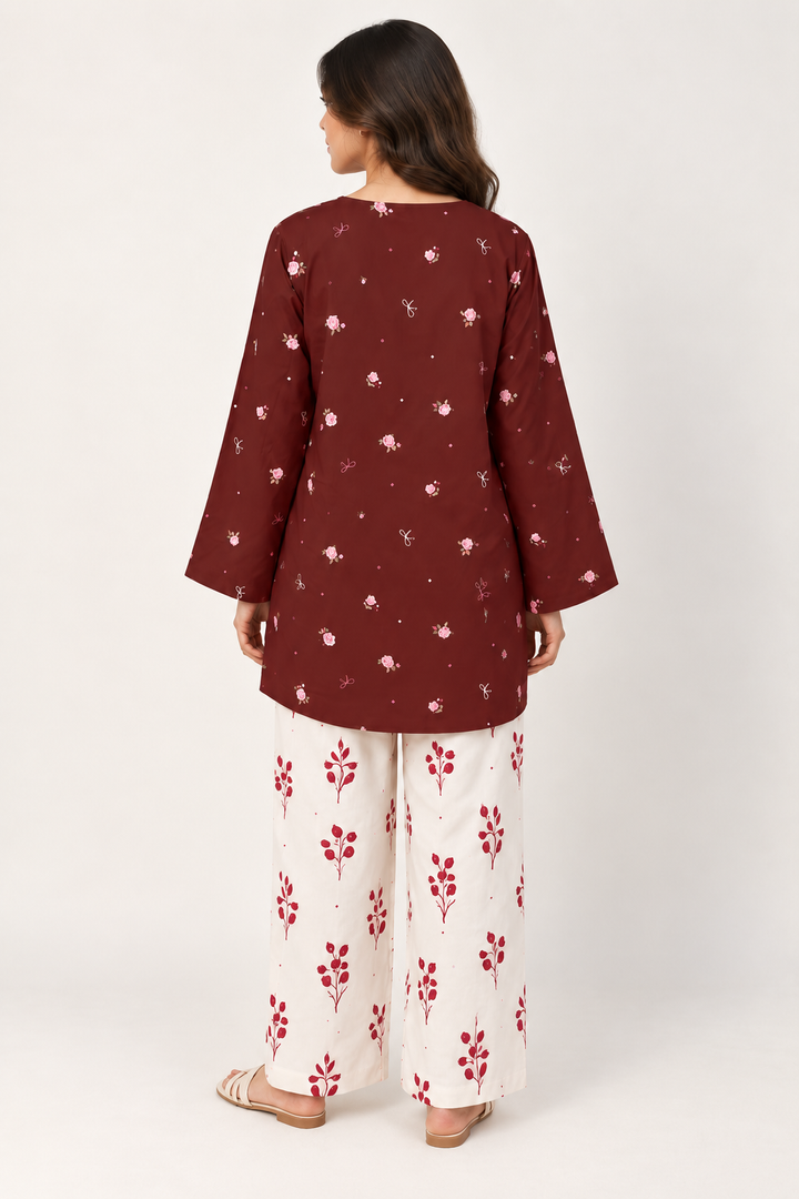 Crimson Blossom Co Ord Set