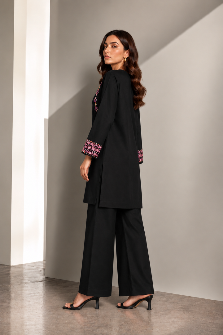 Black Embroidered Shirt - 02