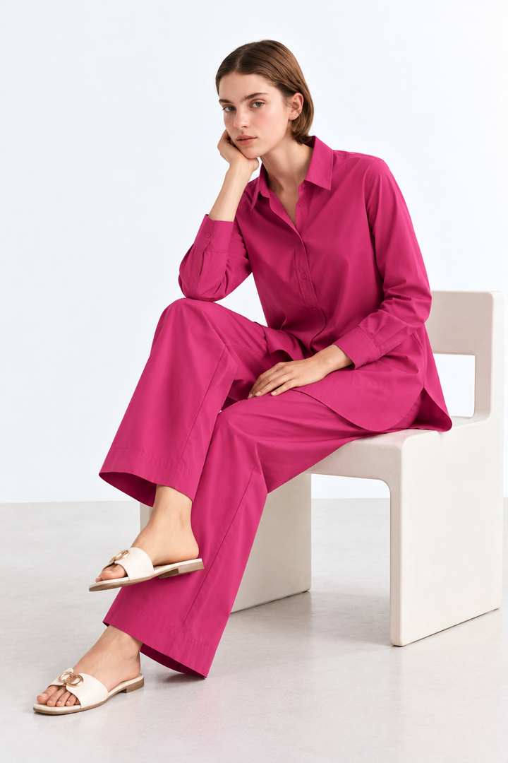 Hot Pink Cambric Co Ord Set